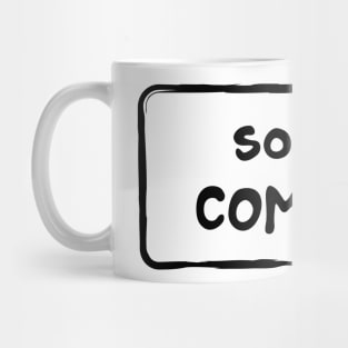 Soon coming & gender revealing pregnancy announcement Mug